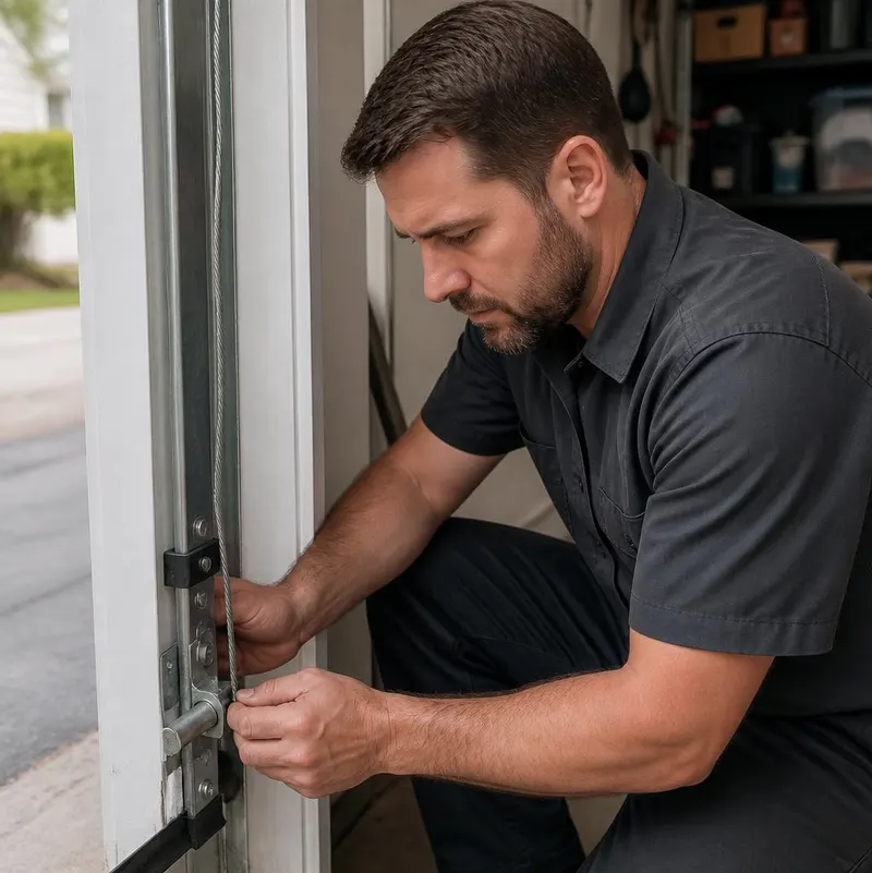Off Track Door Repair in DeFuniak Springs